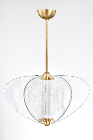 Freya Chandelier shown from a second angle to highlight the frame, arms, and shade detail.