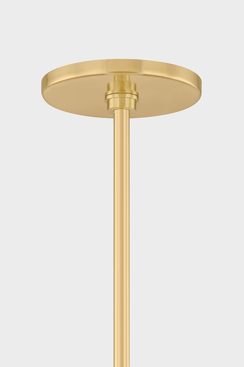 George Pendant 30" in aged brass — a Hudson Valley pendant for kitchens, entries, and dining rooms at Laurie Yapp Home.