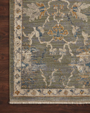 Close-up detail of the Giada Sage / Gold showing its pile and weave.