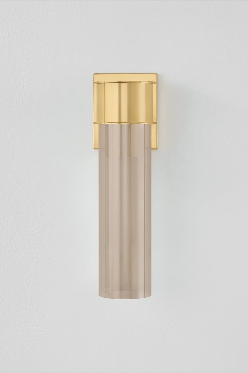 Granada Wall Sconce 4.25" x 14.75" — a Corbett wall sconce for bathrooms, hallways, and living rooms at Laurie Yapp Home.