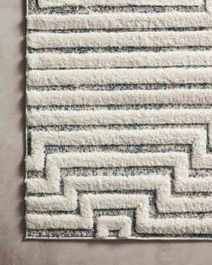 Close-up detail of the Hagen White / Sky showing its pile and weave.