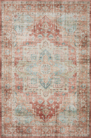 Heidi Terracotta / Aqua — a Loloi rug at Laurie Yapp Home.