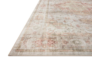 Side view of the Heidi Sage / Multi rug.