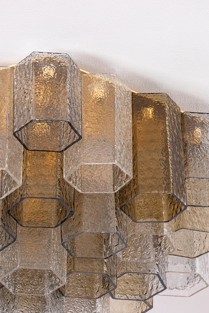 Close-up of the Helsinki Semi Flush 26" showing the shade profile and mounting canopy.