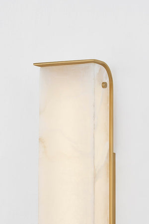 Hera Wall Sconce 4.25" x 18" shown from a second angle to highlight the arm curve and shade silhouette.