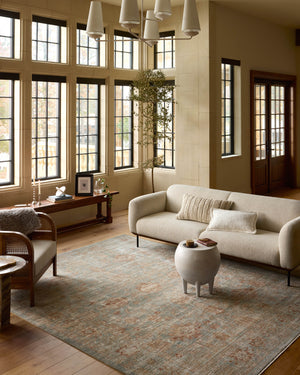 Heritage Aqua / Terracotta shown from a different angle to reveal its pattern.