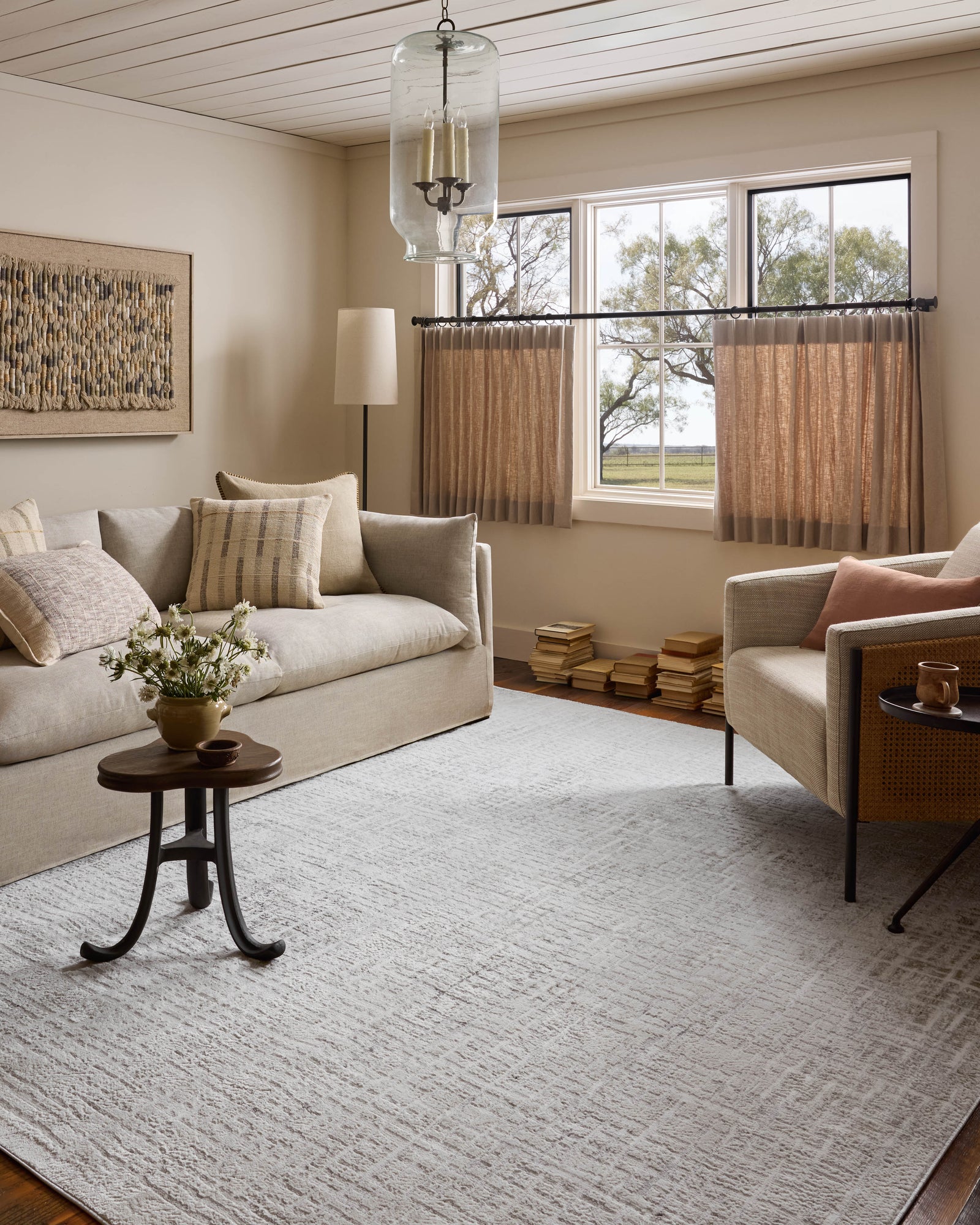 Hollis Ivory / Stone — a Loloi rug at Laurie Yapp Home.