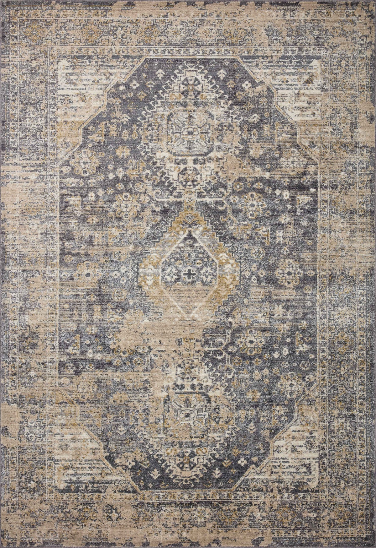 Indra Charcoal / Natural — a Loloi rug at Laurie Yapp Home.