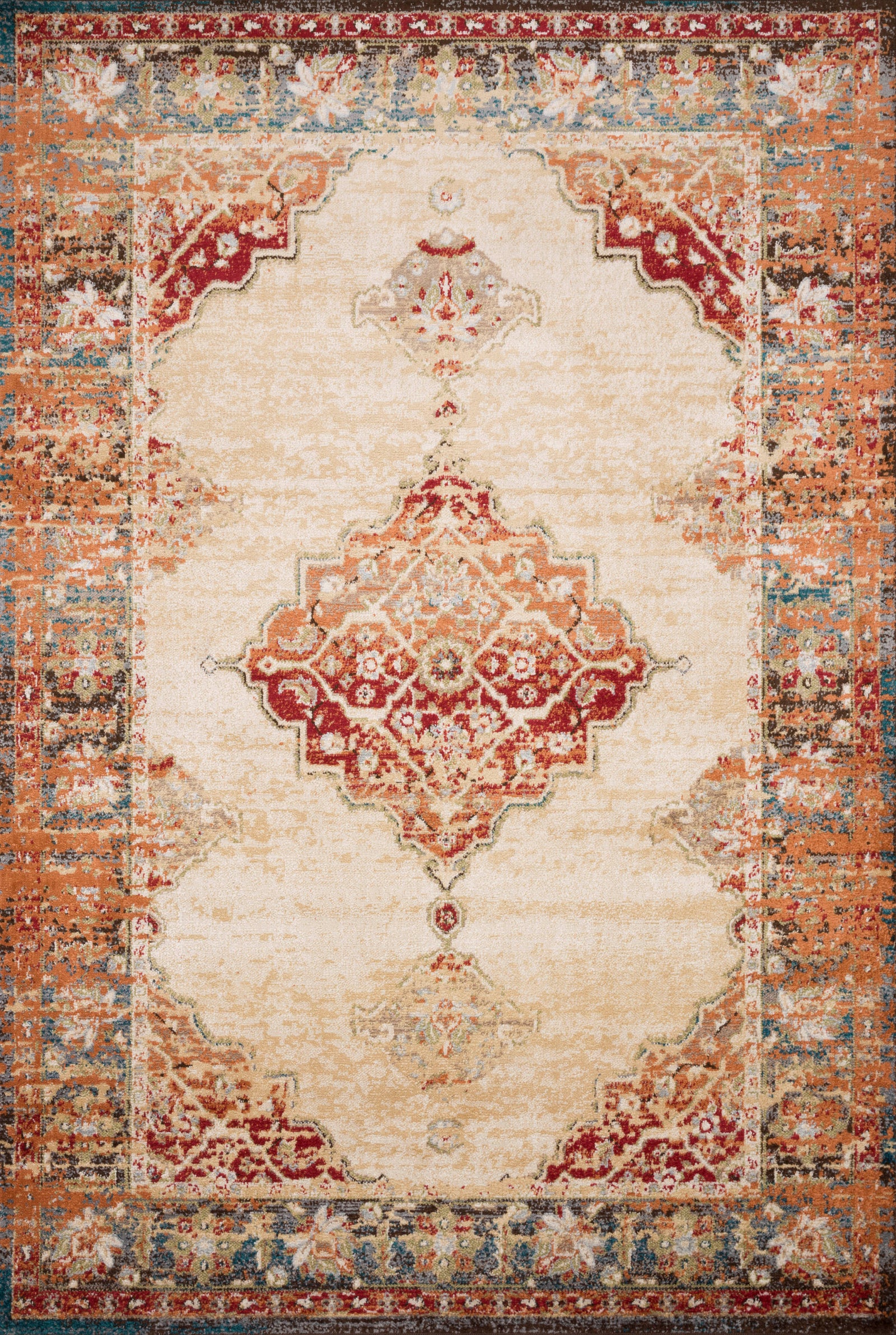 Isadora Ant. Ivory / Sunset — a Loloi rug at Laurie Yapp Home.