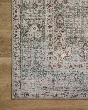 Jules Emerald / Antique Ivory shown from a different angle to reveal its pattern.