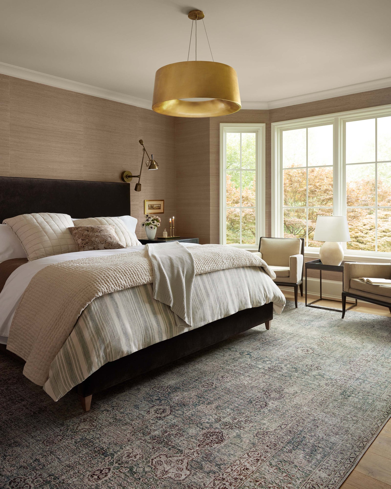 Jules Emerald / Antique Ivory — a Loloi rug at Laurie Yapp Home.