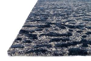 Side view of the Juneau Steel / Blue rug.