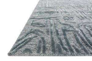 Side view of the Juneau Lt. Blue / Lt. Blue rug.