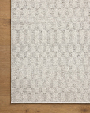 Kamala Ivory / Grey shown from a different angle to reveal its pattern.