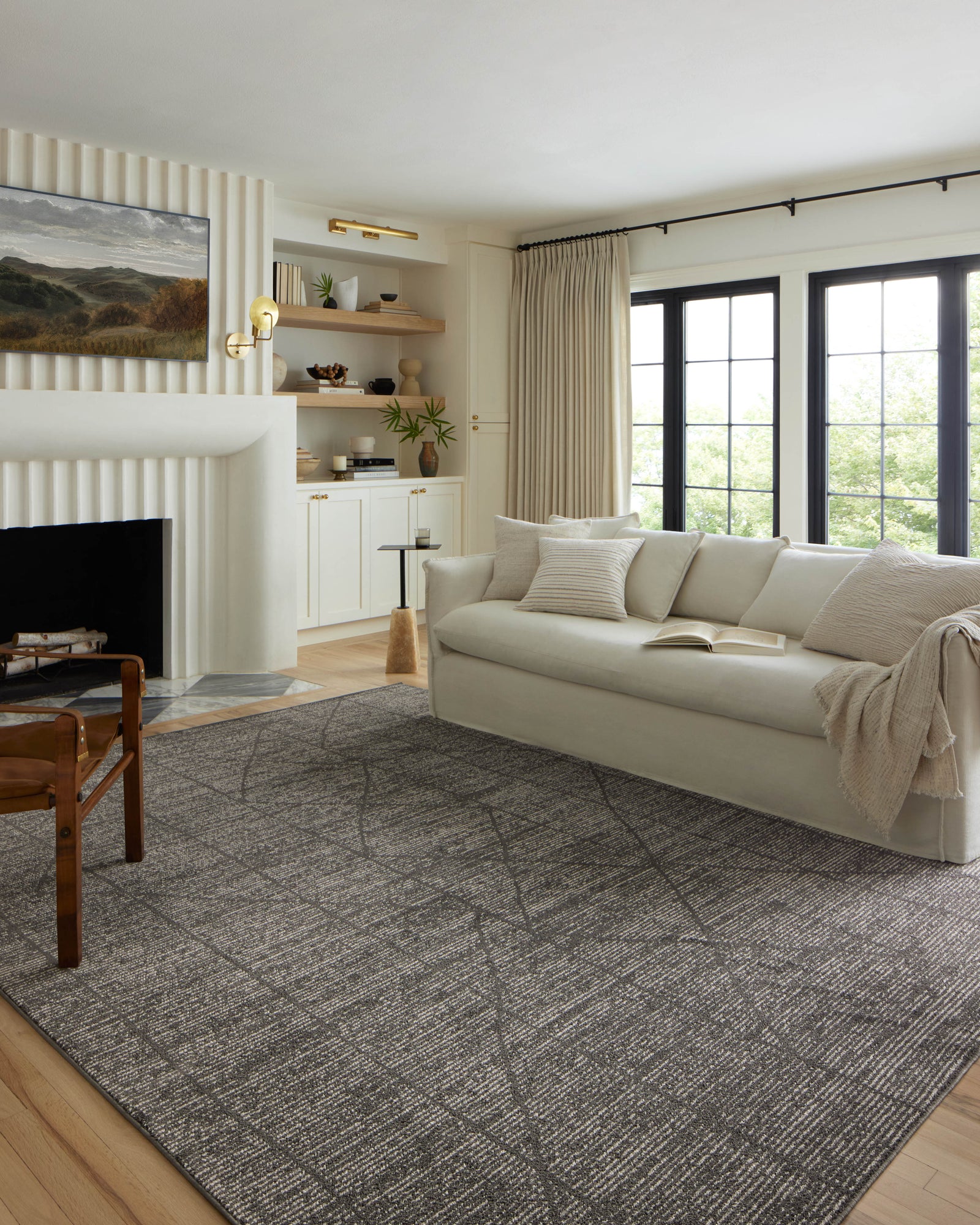Kamala Charcoal / Ivory — a Loloi rug at Laurie Yapp Home.