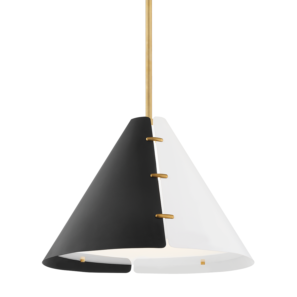 Split Pendant 20" in aged brass — a Hudson Valley pendant for kitchens, entries, and dining rooms at Laurie Yapp Home.