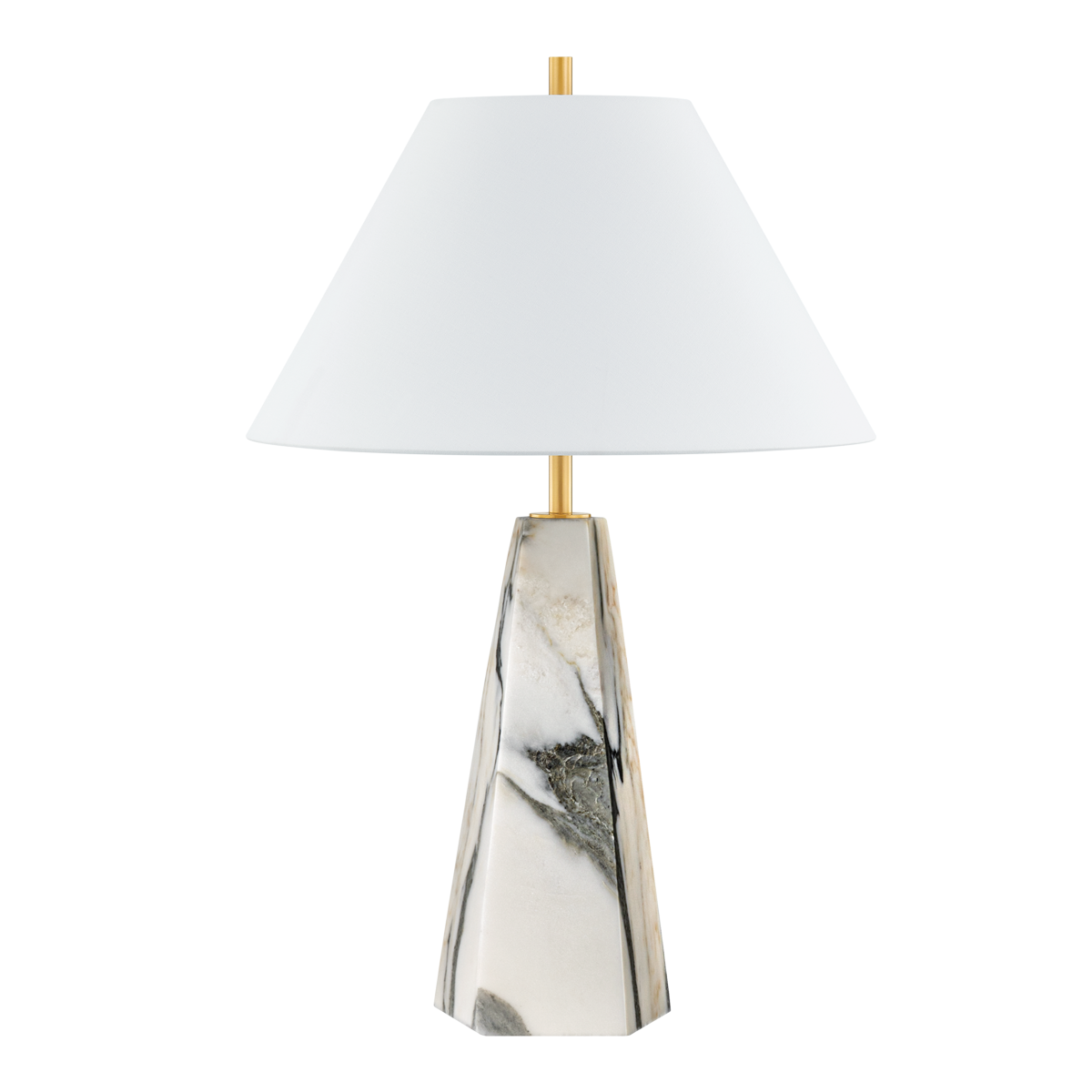 Benicia Table Lamp in aged brass — a Hudson Valley table lamp for living rooms, entries, and bedrooms at Laurie Yapp Home.