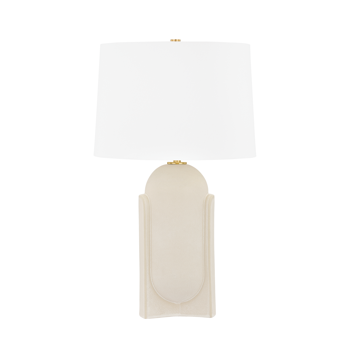 Leeston Table Lamp 16" x 27" in aged brass — a Hudson Valley table lamp for living rooms, entries, and bedrooms at Laurie Yapp Home.