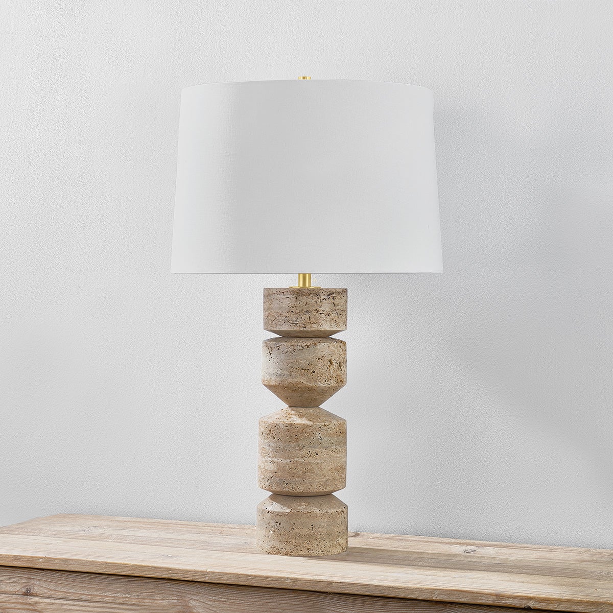 Galeville Table Lamp in aged brass — a Hudson Valley table lamp for living rooms, entries, and bedrooms at Laurie Yapp Home.