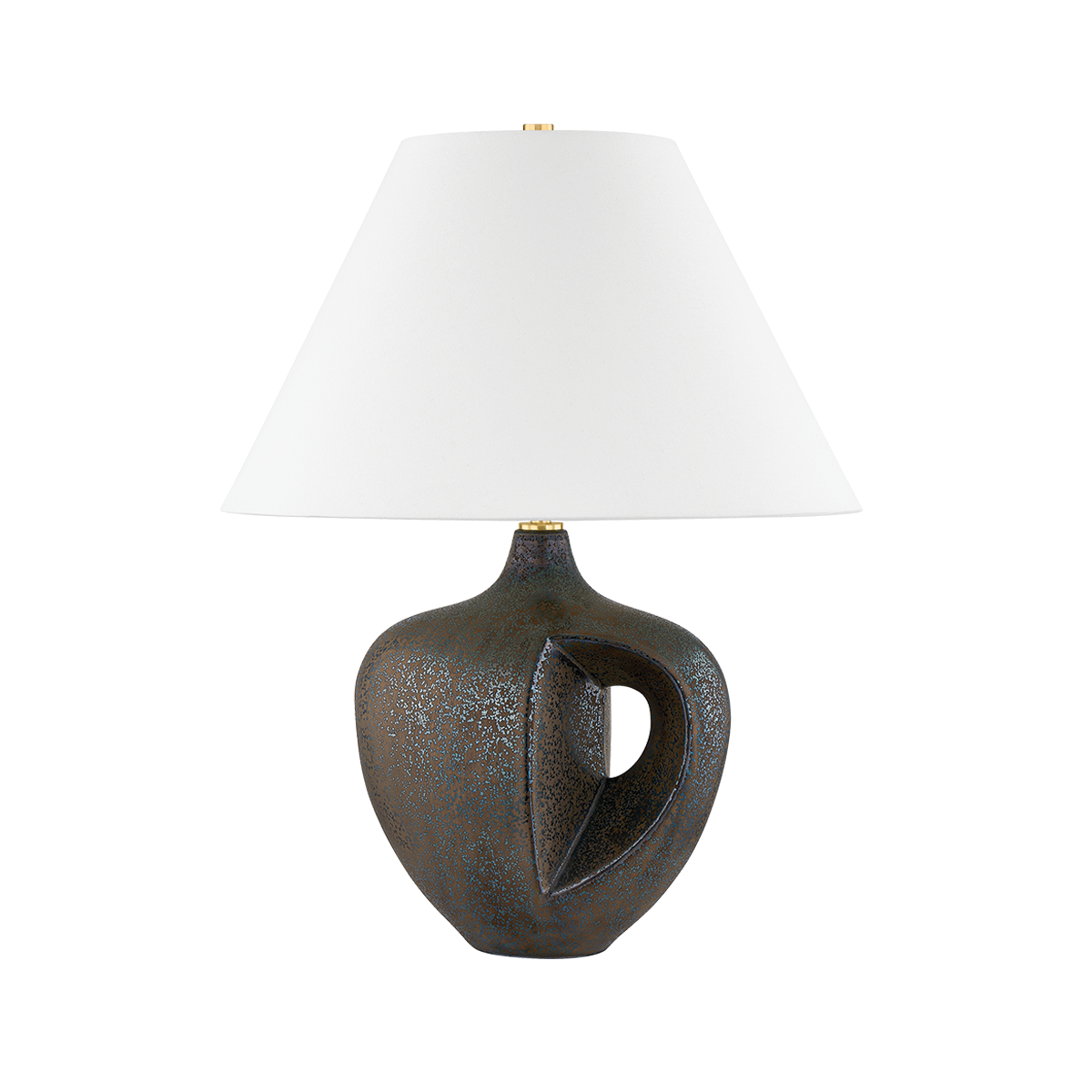 Avenel Table Lamp in aged brass — a Hudson Valley table lamp for living rooms, entries, and bedrooms at Laurie Yapp Home.