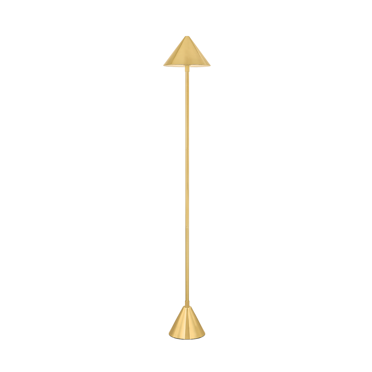 Salma Rechargeable Floor Lamp in aged brass — a Hudson Valley rechargeable floor lamp for curated interiors at Laurie Yapp Home.