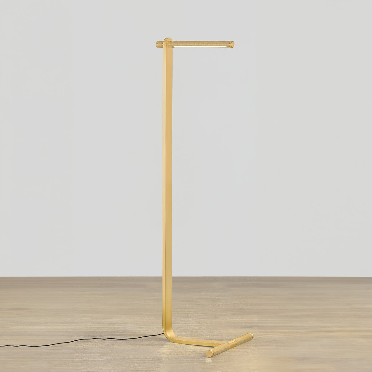 Deptford Floor Lamp in aged brass — a Hudson Valley floor lamp for living rooms and reading nooks at Laurie Yapp Home.