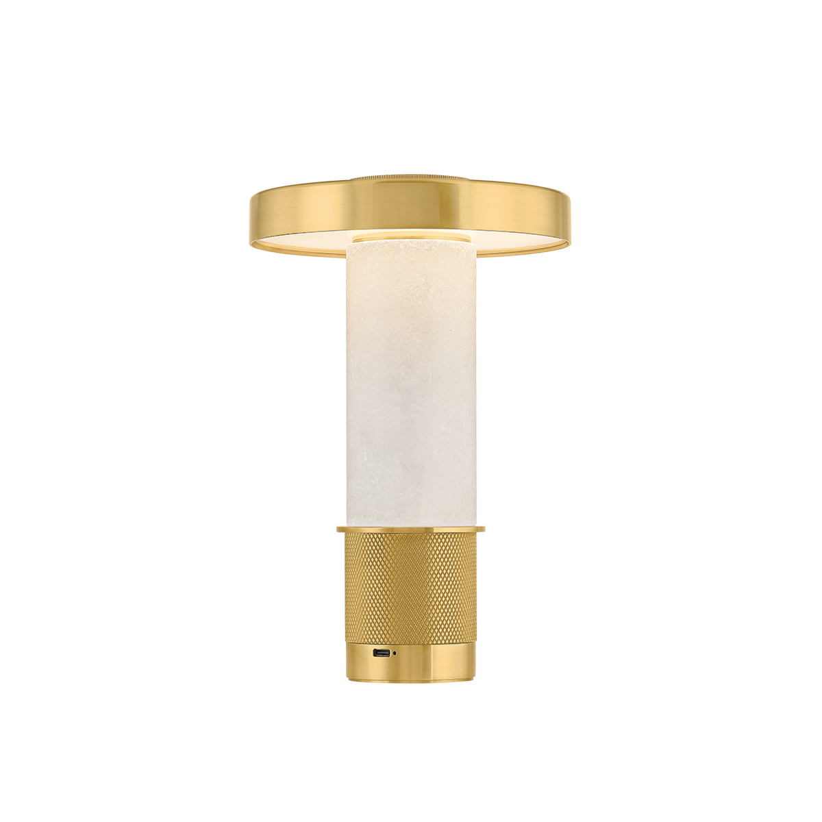 Sefton Rechargeable Table Lamp in aged brass — a Hudson Valley rechargeable table lamp for curated interiors at Laurie Yapp Home.