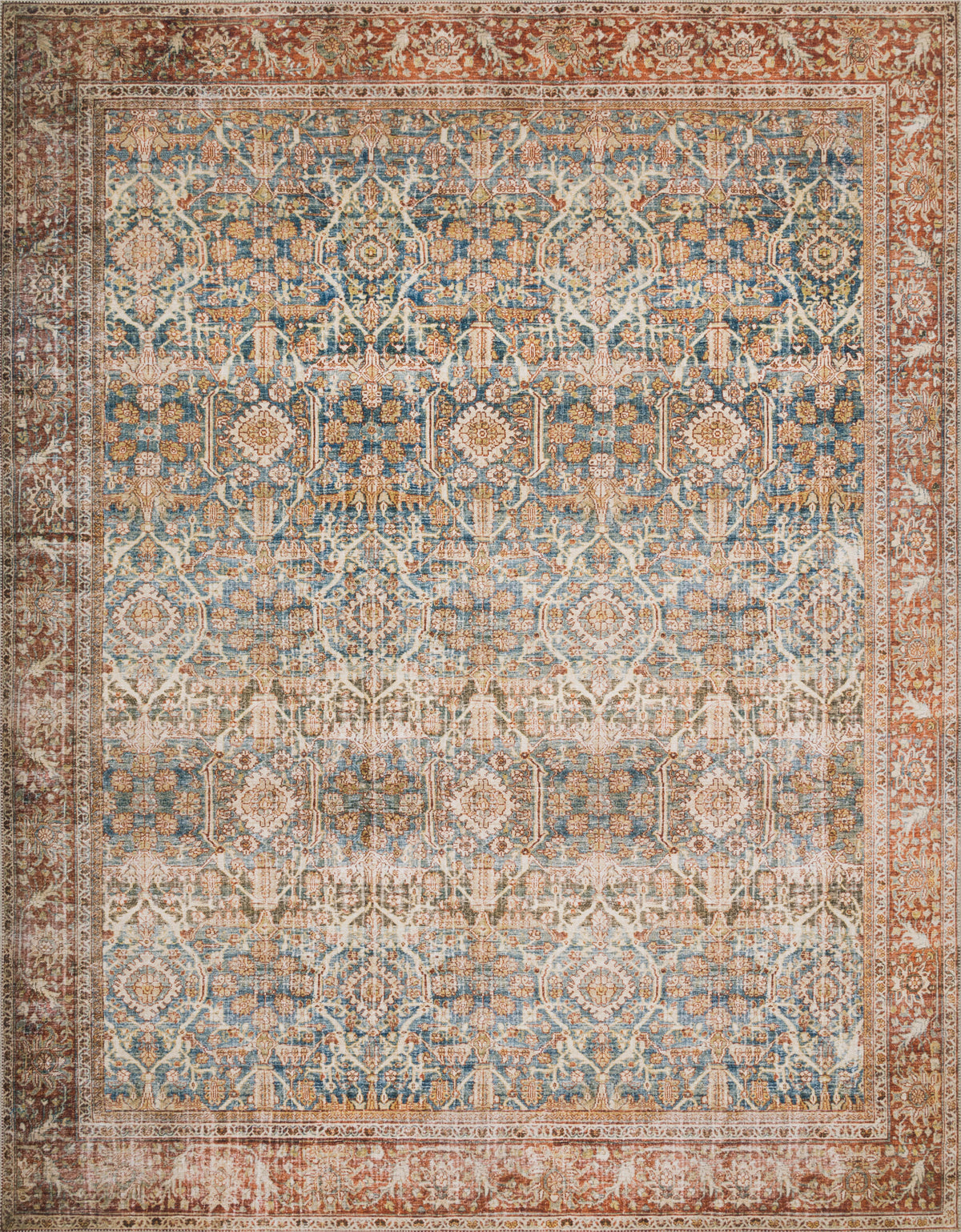 Layla Ocean / Rust — a Loloi rug at Laurie Yapp Home.