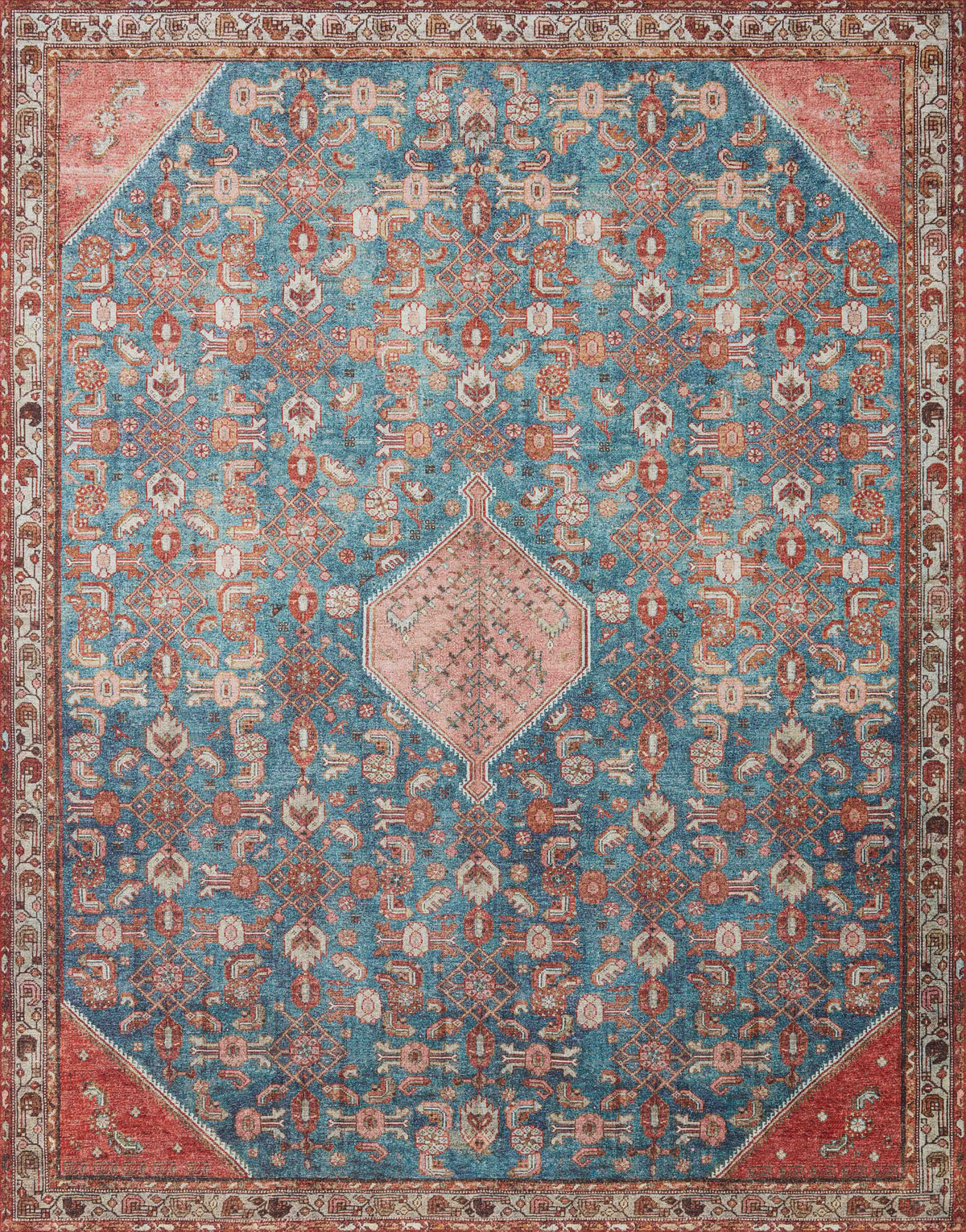 Layla Marine / Clay — a Loloi rug at Laurie Yapp Home.