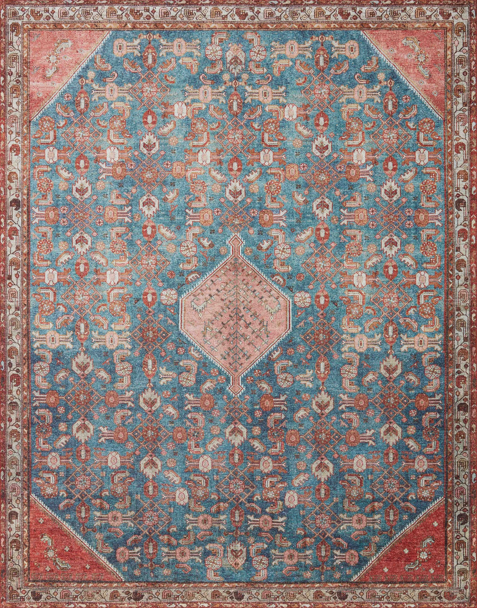 Layla Marine / Clay — a Loloi rug at Laurie Yapp Home.