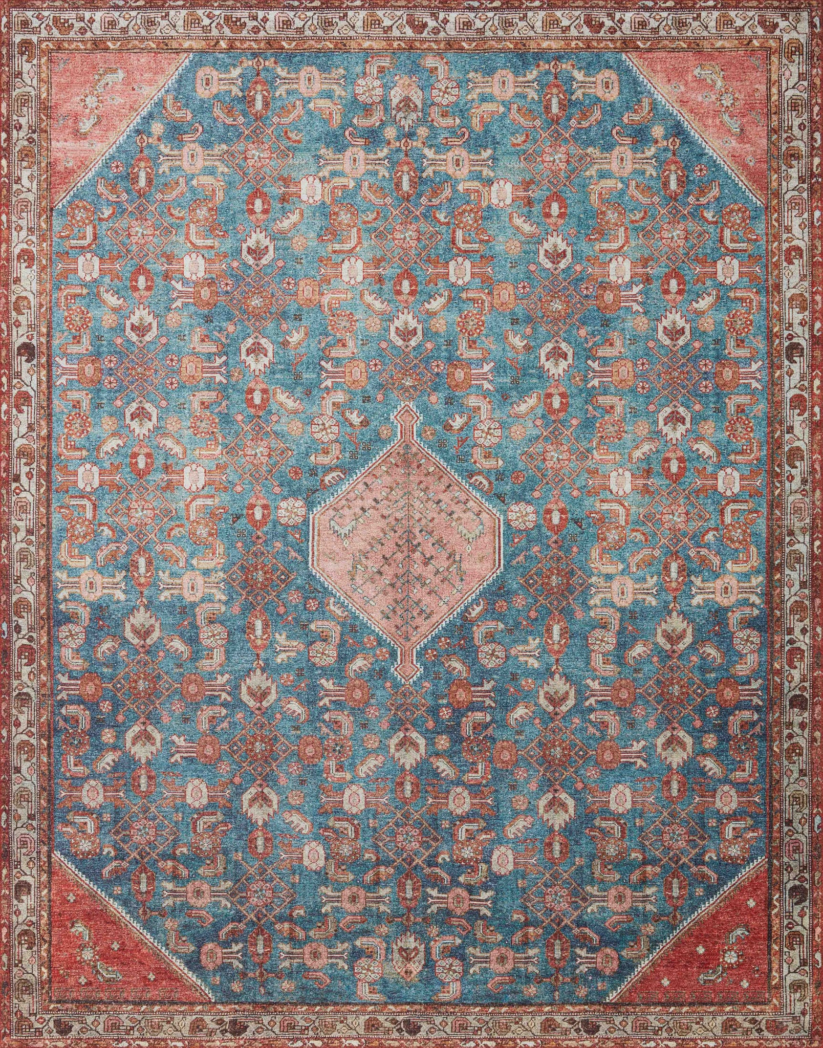 Layla Marine / Clay — a Loloi rug at Laurie Yapp Home.