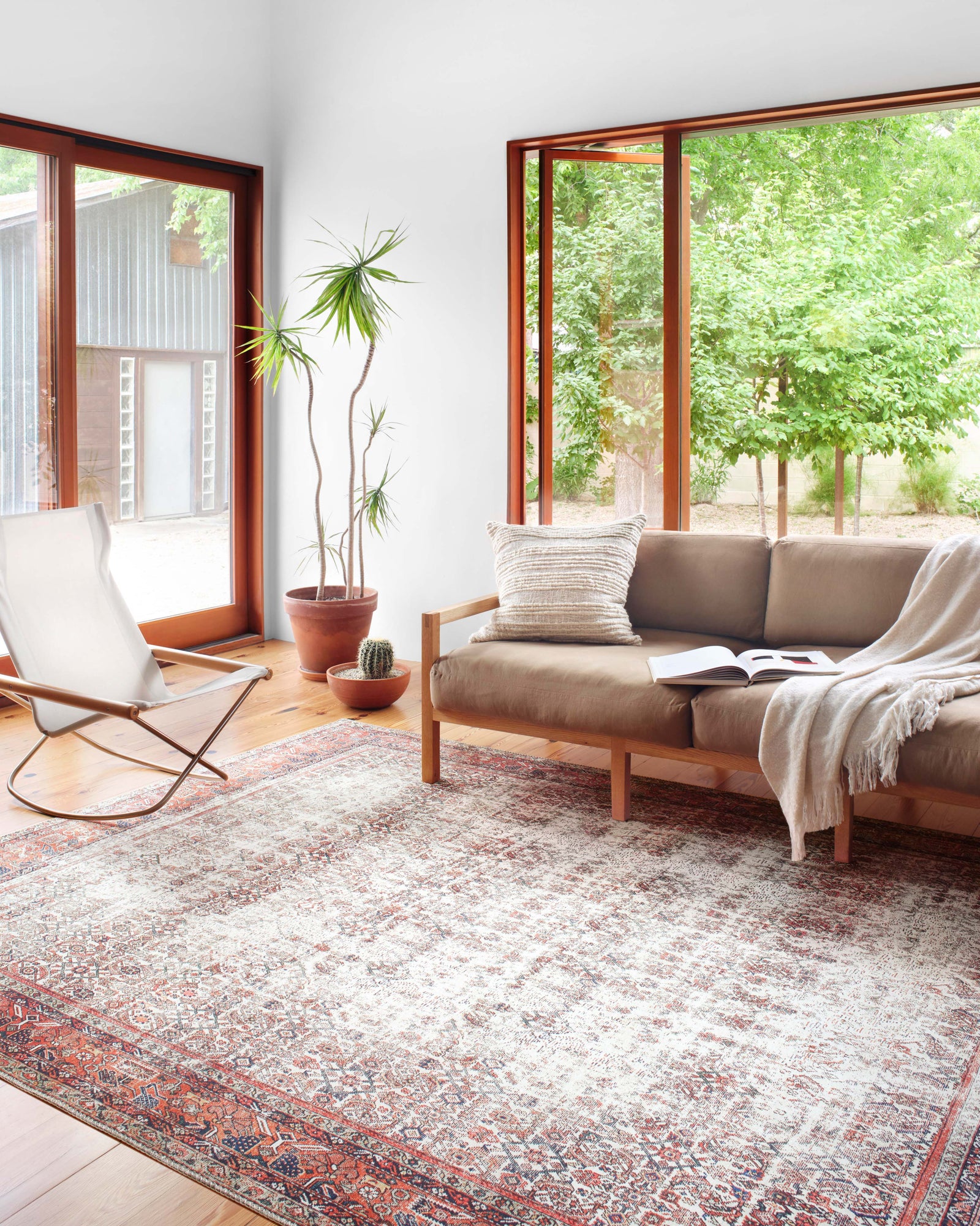 Layla Ivory / Brick — a Loloi rug at Laurie Yapp Home.