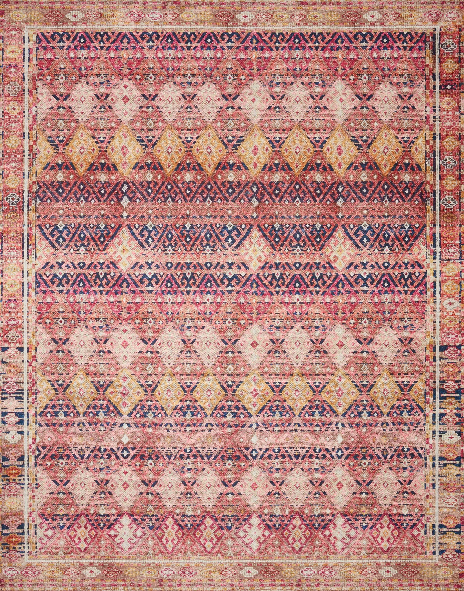 Layla Magenta / Multi — a Loloi rug at Laurie Yapp Home.