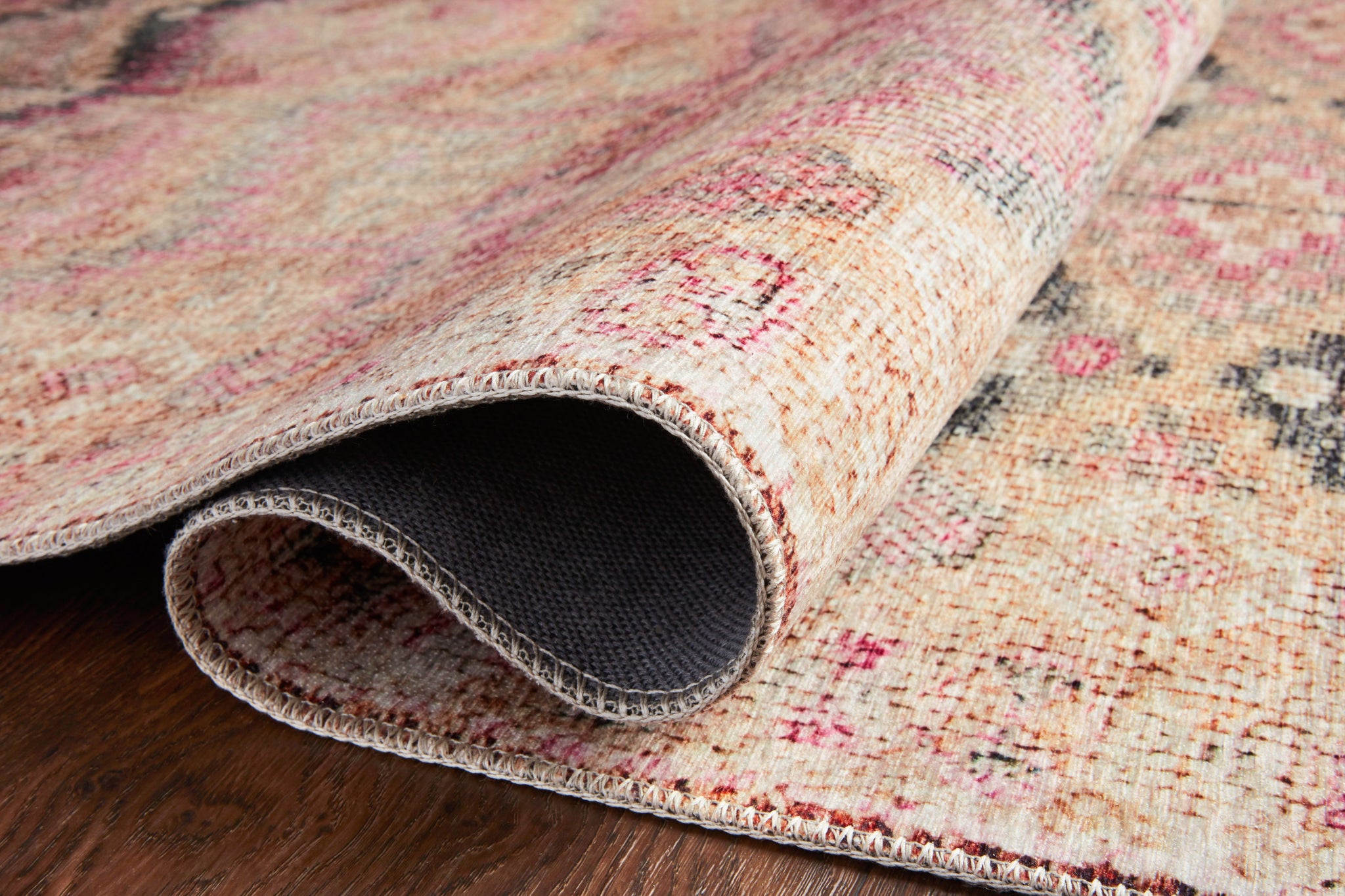 Layla Pink / Lagoon shown from a different angle to reveal its pattern.