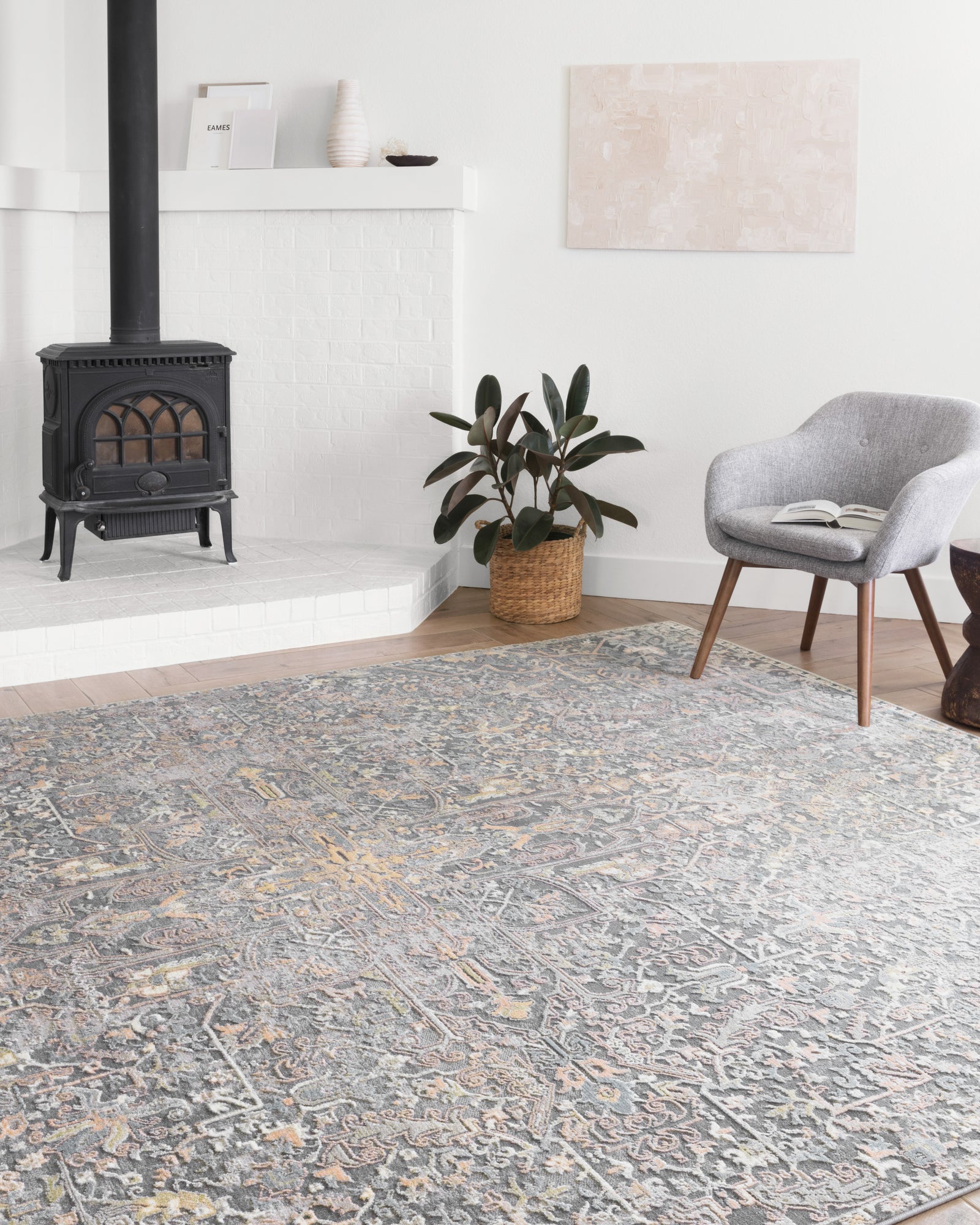 Lucia Charcoal / Multi — a Loloi rug at Laurie Yapp Home.