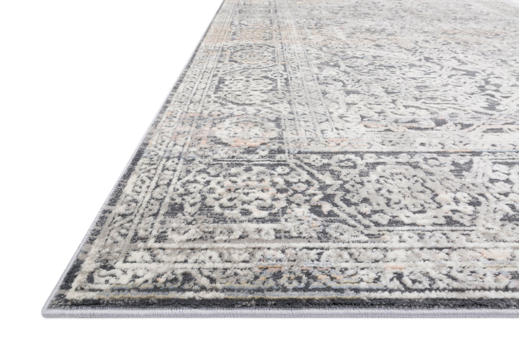 Lucia Steel / Ivory shown from a different angle to reveal its pattern.