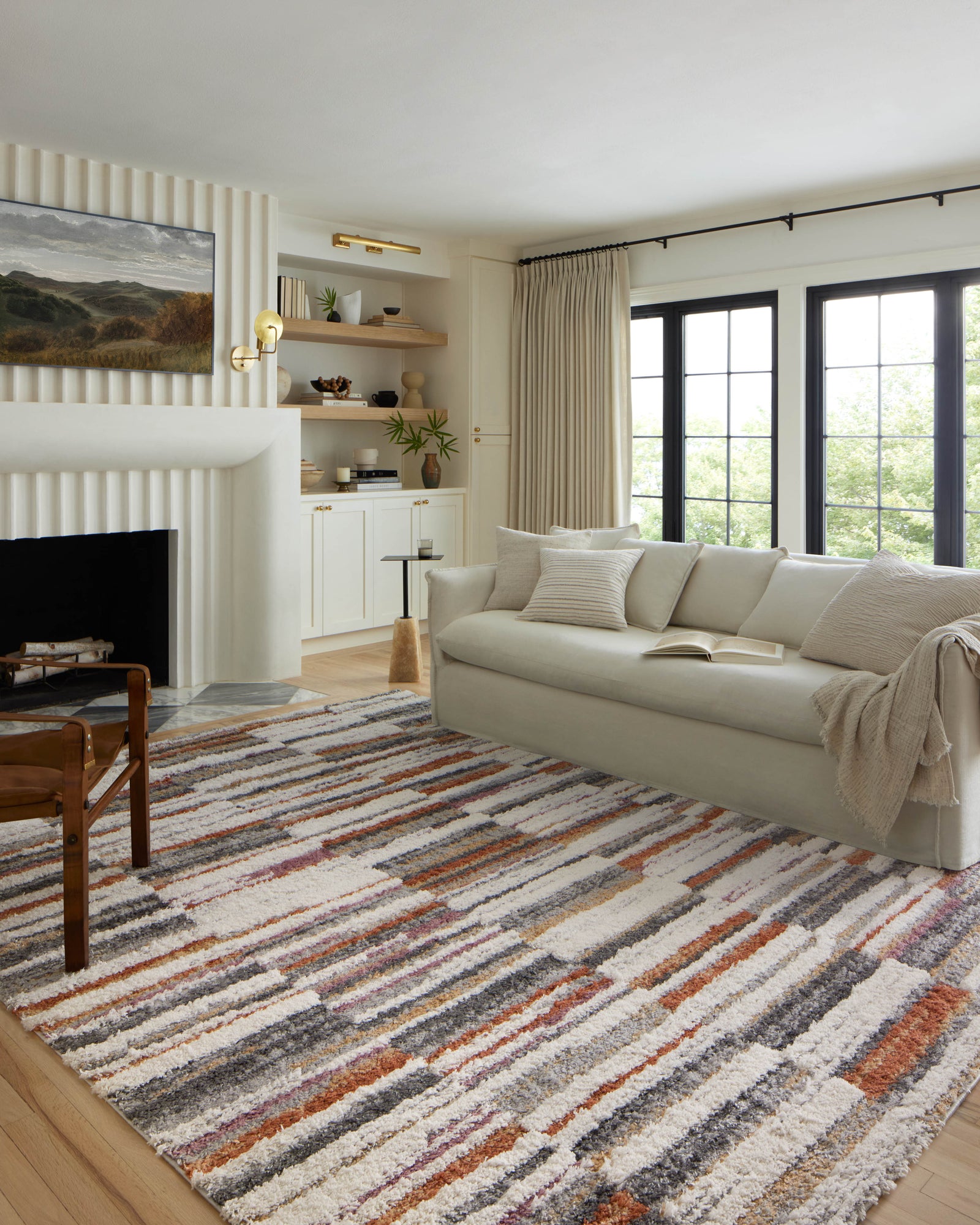 Levitt Shag Ivory / Sunset — a Loloi rug at Laurie Yapp Home.
