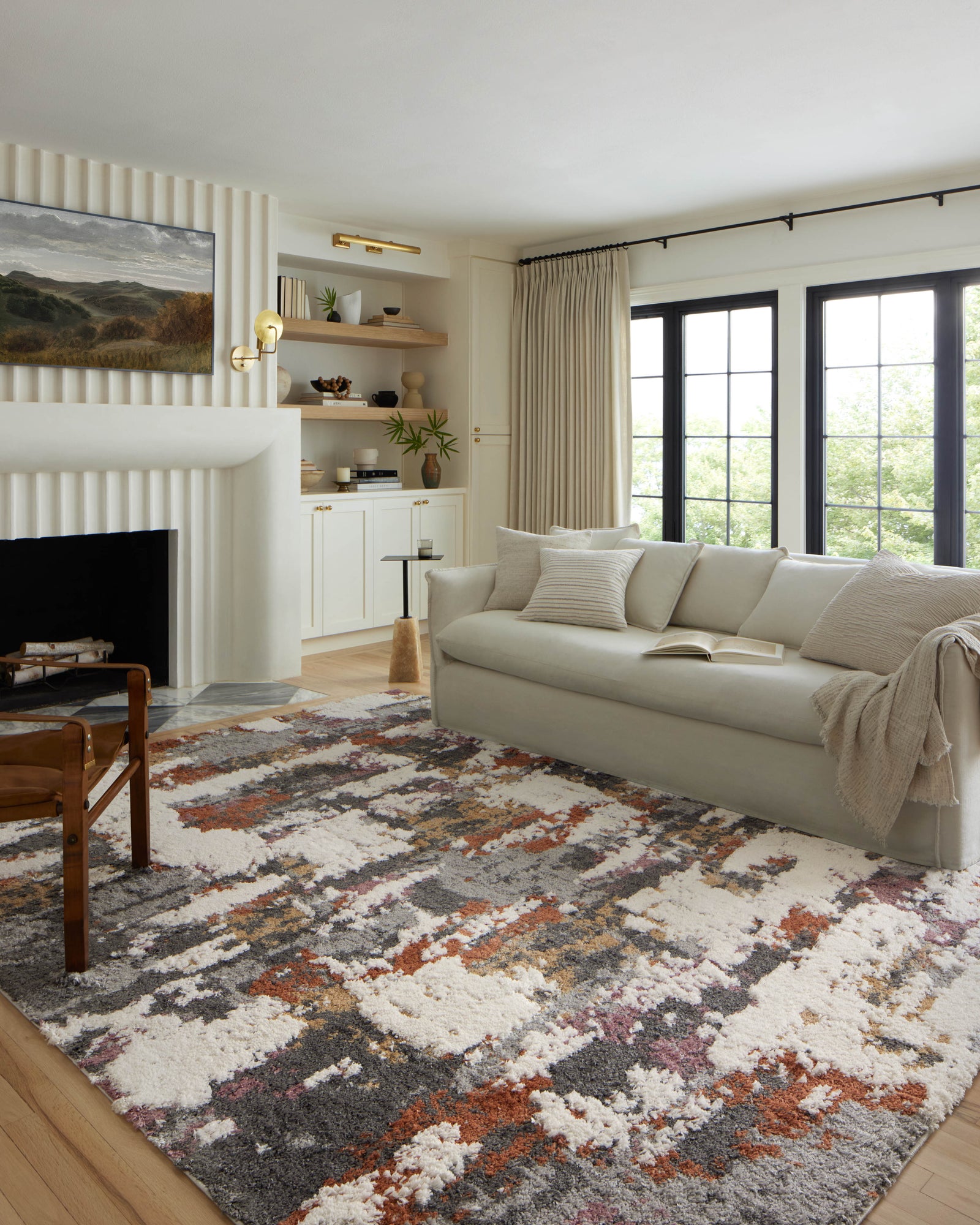 Levitt Shag Grey / Multi — a Loloi rug at Laurie Yapp Home.