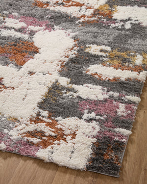 Levitt Shag Grey / Multi shown from a different angle to reveal its pattern.