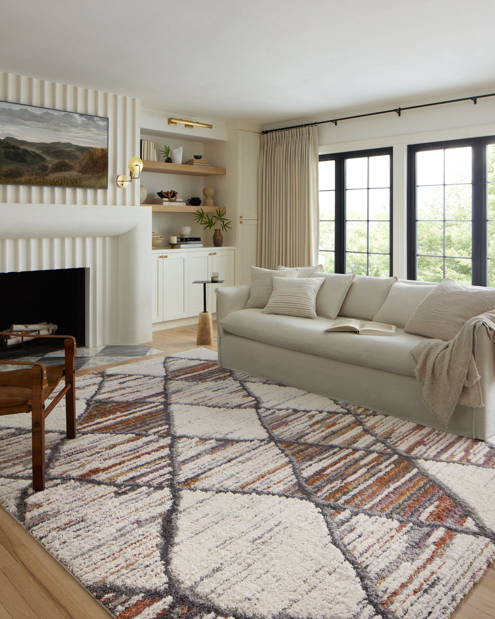 Levitt Shag Ivory / Fiesta — a Loloi rug at Laurie Yapp Home.