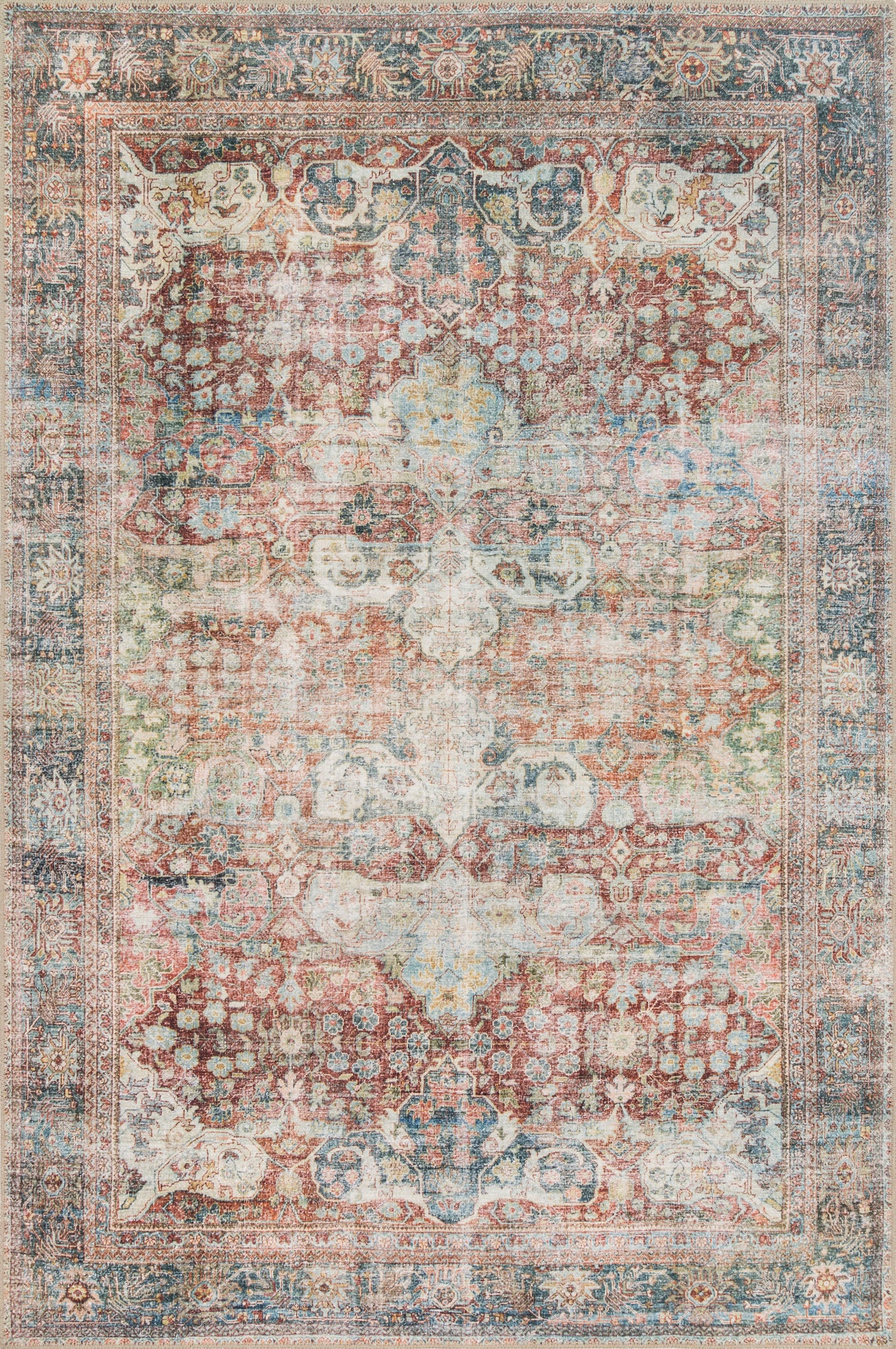 Loren Brick / Multi — a Loloi rug at Laurie Yapp Home.