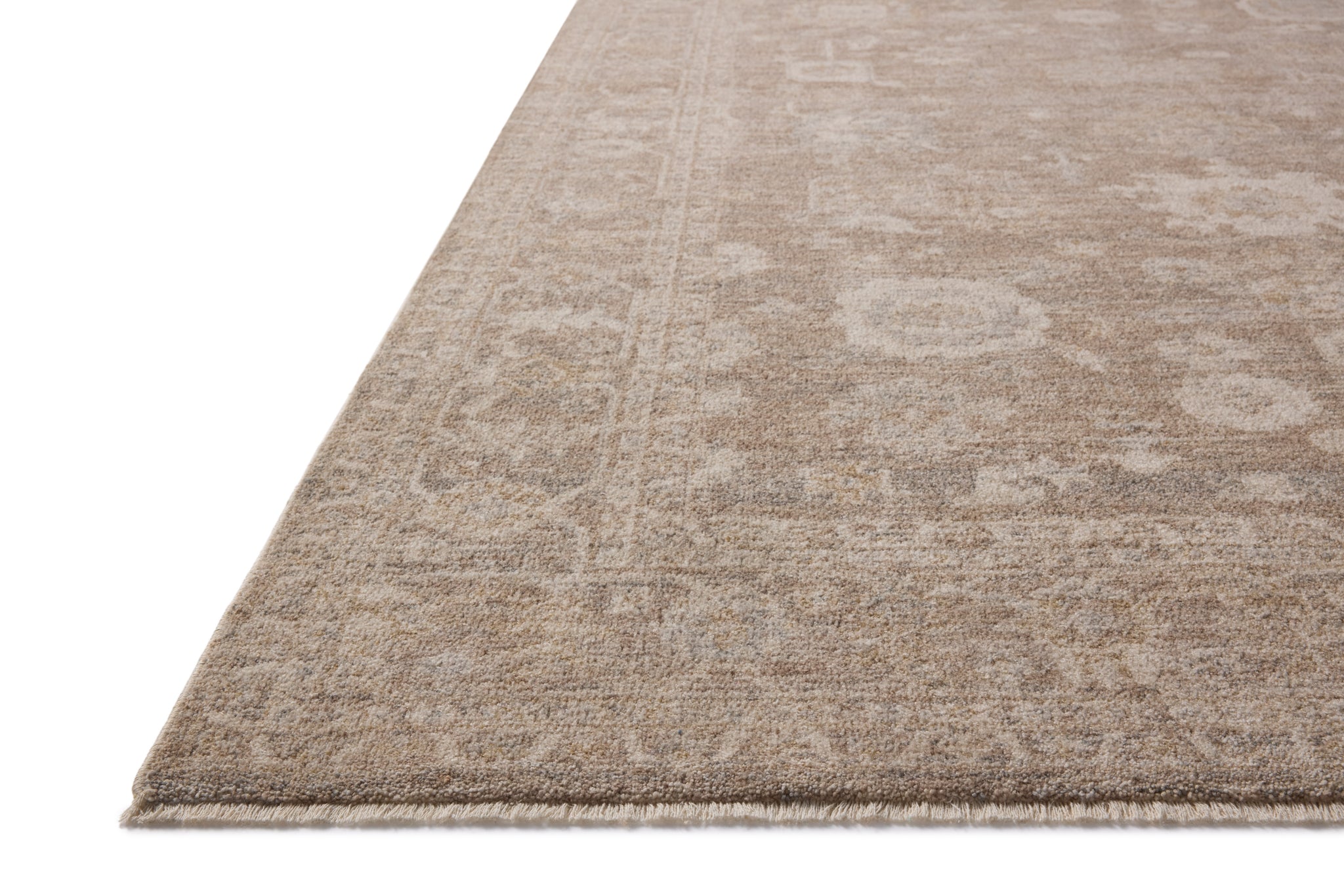 Louisa Taupe / Ivory shown from a different angle to reveal its pattern.