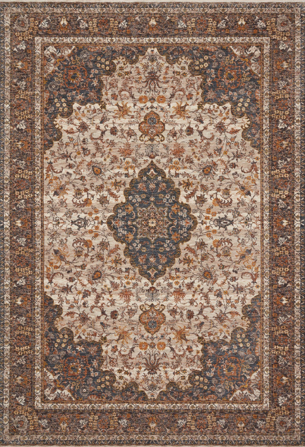 Lourdes Natural / Ocean — a Loloi rug at Laurie Yapp Home.