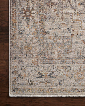 Side view of the Lyra Natural / Gold rug.