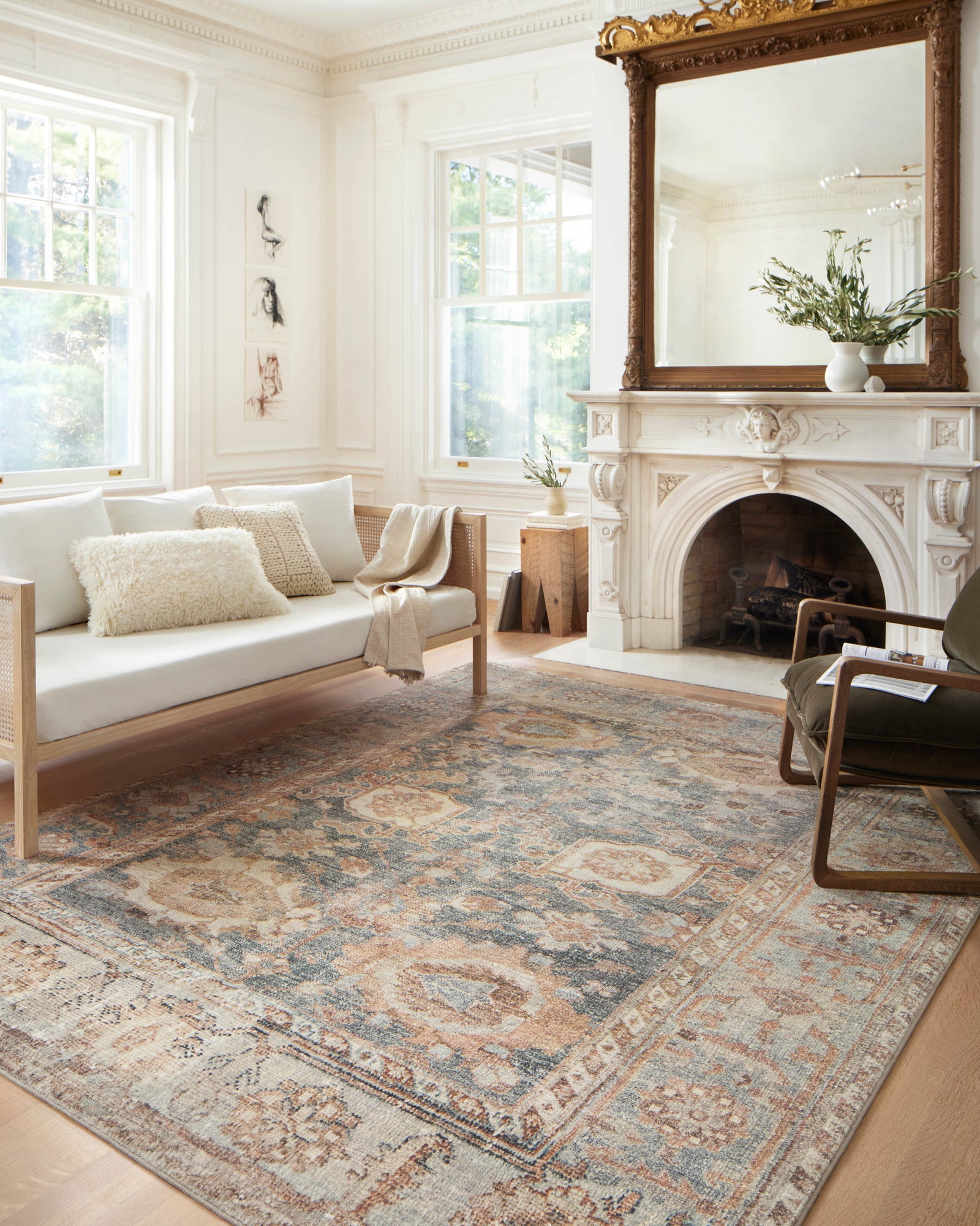 Margot Ocean / Spice — a Loloi rug at Laurie Yapp Home.