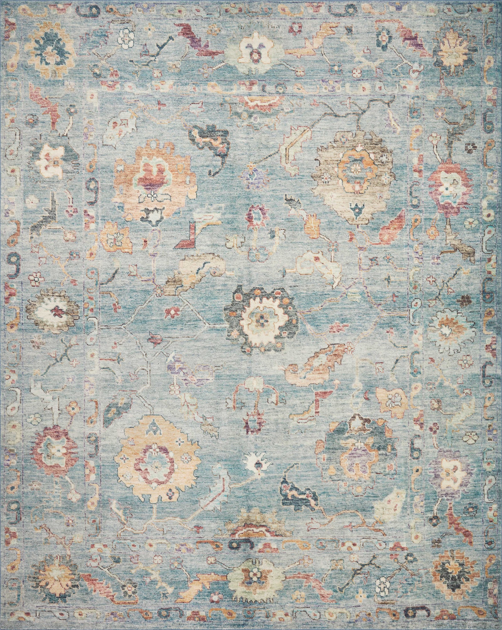 Margot Denim / Multi — a Loloi rug at Laurie Yapp Home.
