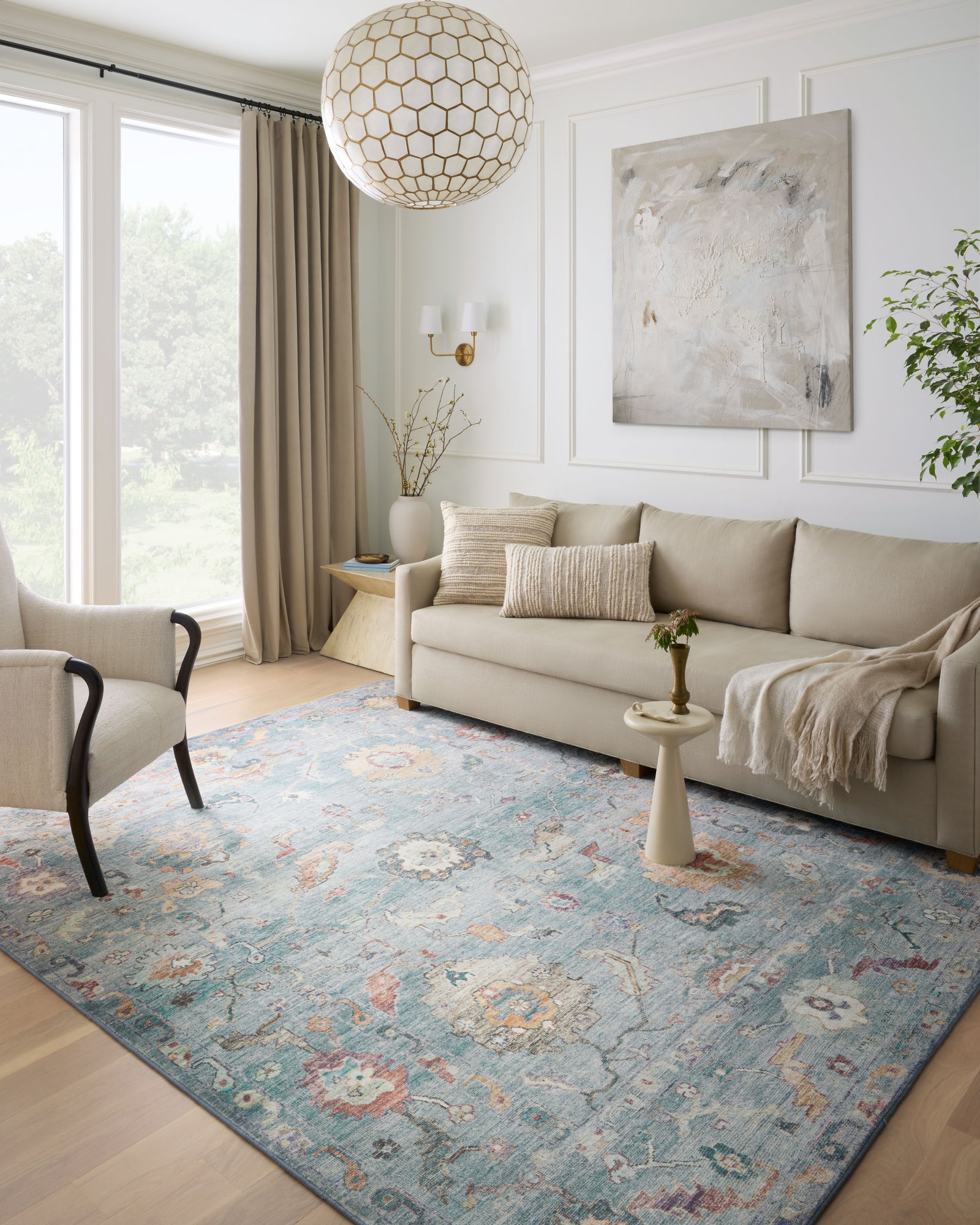 Margot Denim / Multi — a Loloi rug at Laurie Yapp Home.