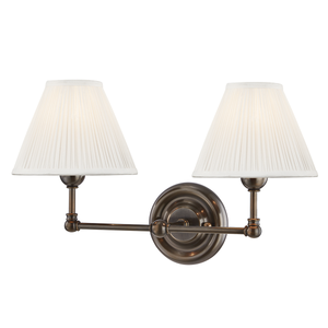 Classic No.1 Wall Sconce 18.25" x 10.5" in dark bronze shown from a second angle to highlight the arm curve and shade silhouette.