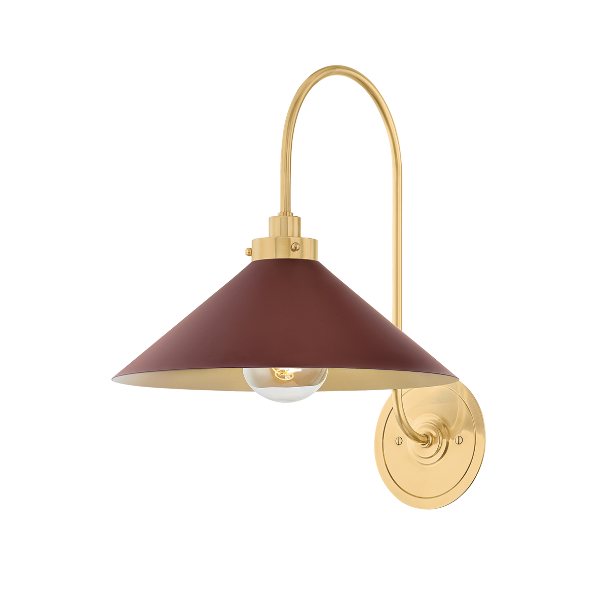 Clivedon Wall Sconce in aged brass — a Hudson Valley wall sconce for bathrooms, hallways, and living rooms at Laurie Yapp Home.