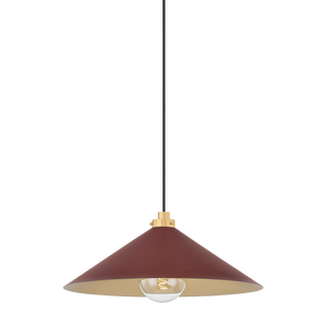 Clivedon Pendant 20" in aged brass — a Hudson Valley pendant for kitchens, entries, and dining rooms at Laurie Yapp Home.